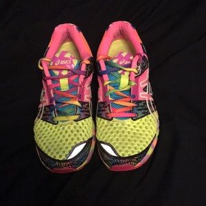 Colorful Asics tennis shoes
